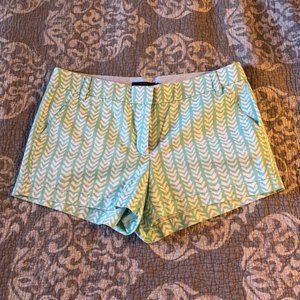 NWT J. Crew Aqua Chevron Chino Short 2.5" Inseam